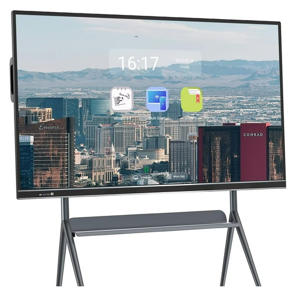 JYXOIHUB Smart TVs, 75 Inch Digital Electronic Whiteboard and Smartboard, Digital Calendar Touchscreen Monitor Player for Advertisin, 4K Monitor Touchscreen for Presentation