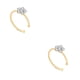 thumbnail image 3 of Sonducket Flor de diamantes de imitación falso aro anillo para la nariz Punk falso labio Clip chica nariz aro oreja aro anillo joyería para el cuerpo oro s 2piezas Sonducket CBP022828, 3 of 5