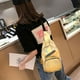 thumbnail image 4 of Mochila de cuero tipo sling para mujer - Pequeña bolsa de pecho con múltiples bolsillos para senderismo, viajes y uso diario, 4 of 6
