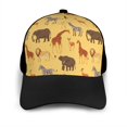 thumbnail image 3 of Naloa Cute Animals Adult adjustable Print Baseball Hat, Patchwork curved brim baseball capfor Men and Women, One Size, 3 of 5