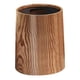 thumbnail image 3 of GOOHOCHY Bote de basura grande redondo, contenedor de basura de grano de madera de simulación, contenedor de residuos para cocina y sala de estar, 3 of 8