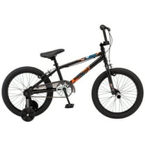 Mongoose Switch Kids Bike with Training Wheels, 18 Inch Wheels, Ages 5-9, Black