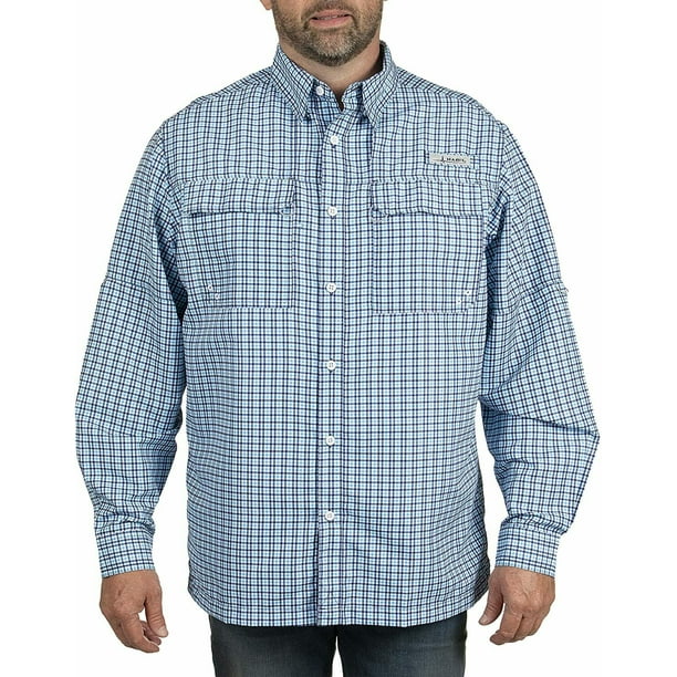 Habit Men's Herring Long Sleeve Button Down Vented Fishing UPF River