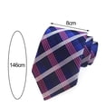 thumbnail image 5 of Fvsianol Necktie Business Tie Men Business Tie Lightweight Multipurpose Adjustable Plaid Print Decorative Gentleman Tie, 5 of 8