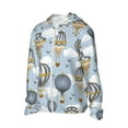 thumbnail image 2 of Rocae Balloon Vintage Print Breathable Sun Protection Hoodie Quick-Dry Lightweight Long Sleeve Hoodie Unisex Running Sports Shirt X-Large, 2 of 9