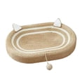 thumbnail image 3 of Almohadilla ovalada para rascar gatos, cuenco para almohadillas para rascar gatos, juguete de entrenamiento duradero, cama de cartón para gatos, rasca, 3 of 7