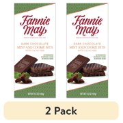(2 pack) Fannie May Dark Chocolate Mint Tablet with Cookie Bits, Rich and Decadent Flavor in a Spectacular 3.5 oz Premium Chocolate Bar