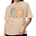 thumbnail image 2 of Whimsical Sun and Moon Women's Natural T-shirt, 2 of 3