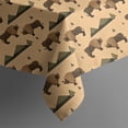 thumbnail image 5 of Beige Buffalo Pattern Square Tablecloth,Waterproof Square Table Cover,Wipeable Spillproof Washable Table Cover for Home Kitchen Party Decor 52"x52"(132x132cm), 5 of 6