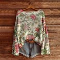 thumbnail image 4 of VISALY Boho Tops Pullover Crewneck Sweaters Floral Blouses Print Casual Pullover Tunic Tops Colorful Sweater Loose Fit Knit Sweaters Tops Basic Long Sleeve Jacket Sweater Jacket Casual Pink Xxl, 4 of 4