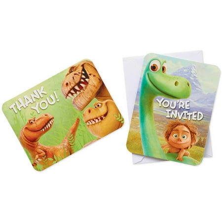 The Good Dinosaur Invite and Thank You Combo Pack, 8 Count, Party Supplies