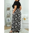thumbnail image 2 of Mengpipi Womens Plus Size Floral Maxi Dress Short Sleeve High Waist Summer Casual Dress with Pockets M-5XL, 2 of 7