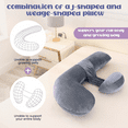 thumbnail image 2 of Pregnancy Pillows for Sleeping, Maternity Pillow for Pregnant Women, F-Shaped Pregnancy Body Pillow with Adjustable Wedge, Full Body Support for Back, Legs, Belly, HIPS, Velvet Cover (Grey), 2 of 7