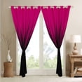 thumbnail image 3 of Black Curtains & Drapes Hot Pink Black Out Curtains Women Bedroom, Glowing Ombre Window Treatments Abstract Decor, 3 of 5