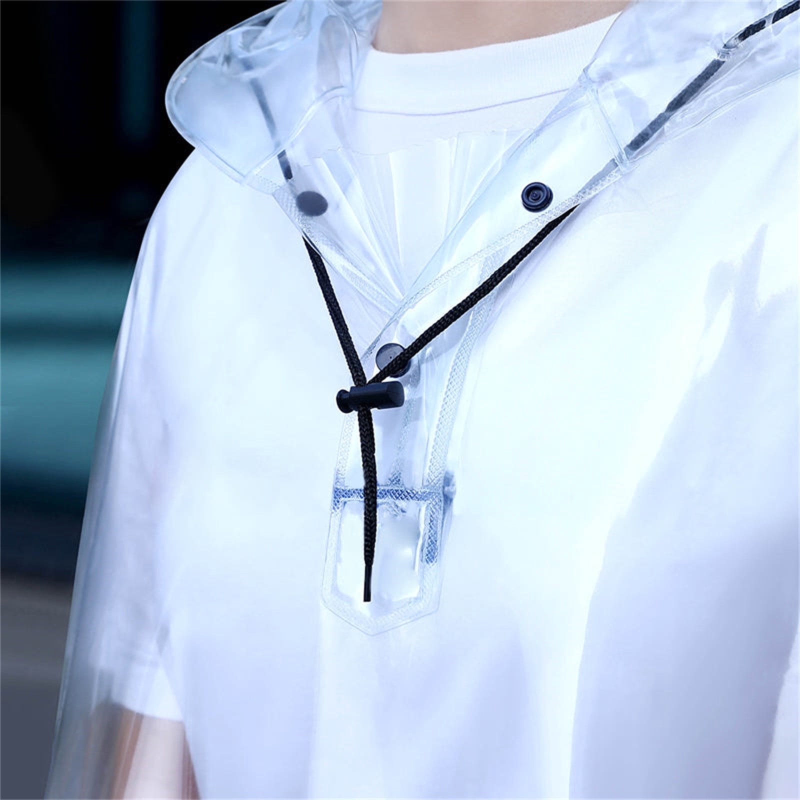Mictong electric scooter rain cover, waterproof rain cover, outdoor bicycle electric motorcycle scooter riding raincoat, fully transparent with mirror rain cover, white, 1 piece