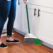Libman Angle Broom and Dustpan Set with Steel Handle for Indoor Outdoor Use