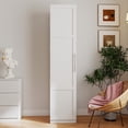 thumbnail image 2 of Kitchen Pantry Cabinet Freestanding Buffet Cupboard with Adjustable Shelves Side Racks, White, 2 of 12