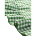 thumbnail image 5 of DARING DIVA Gingham Print Ruffled Doll Collar Puff Sleeve Mini Dress M Green White, 5 of 6
