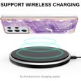 thumbnail image 3 of Compatible with Samsung Galaxy S21 Ultra 5G Case Ultra Slim Marble Luxury Glossy Rubber Durable Shockproof Protective Phone Case for Samsung Galaxy S21 Ultra 5G Marble Purple YBT, 3 of 10