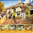 thumbnail image 4 of AEASKIEY Leaf Rake with 5ft Adjustable Long Handle, Heavy Duty Garden Rake with 9" small Rake Head, 4 of 7
