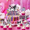 thumbnail image 4 of 25 Pcs Cute Kuromii Cake Topper and Cupcake Toppers Set Birthday Party Supplies for Kuromii Birthday Decorations, 4 of 5