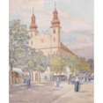 thumbnail image 2 of Hans Götzinger 12x14 Gold Ornate Wood Frame and Double Matted Museum Art Print Titled - Corpus Christi Parade in Maria Lanzendorf (1913), 2 of 4