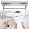 thumbnail image 4 of Soporte Para Toallas De Baño, Toallero Retráctil, Ahorro De Espacio, Toallero De Acero Inoxidable, Organizador De Almacenamiento De Toallas, Para Ropa De Toallas, Hotel Y Hogar Cergrey Towel Holder, 4 of 8