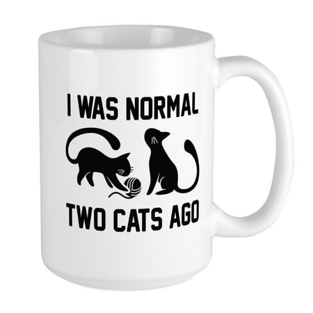 

CafePress - I Was Normal Two Cats Ago Large Mug - 15 oz Ceramic Large Mug