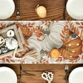 thumbnail image 3 of Sm:)e Polka Dot Orange Pumpkin Fall Table Runner 13x36 Inch,Thanksgiving Home Kitchen Dining Decorations, 3 of 7