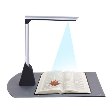 Portable High Speed USB Book Image Document Camera Scanner 10 Mega-pixel HD High-Definition Max. A4 Scanning Size with OCR Function LED Light for Classroom Office Library