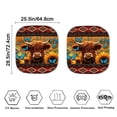 thumbnail image 4 of Renewold Auto Windshield Sun Shade 2 Pieces Sunshade for Car Windshield, Front Window Sun Visor Car Accessories, American Tribal Highland Cow Sunflower Red Green, 4 of 6