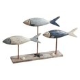 thumbnail image 1 of Escultura de pez de madera sobre pedestal. Estatua de pez. Adorno coleccionable. Regalo para escritorio. Estilo C, 1 of 9