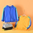 thumbnail image 5 of Godderr 1-10 Years Old Boys Girls Hoodie Tops Sweater for Kids Baby,Hooded Sweater,Long Sleeve Solid Color Zipper Padded Cardigan Jacket, 5 of 6