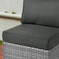 thumbnail image 4 of Ovios 9 Pieces Patio Fire Pit Set Outdoor Wicker Sectional Sofa Conversation Set with Swivel Rocking Chairs,Black, 4 of 8