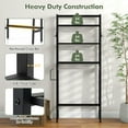 thumbnail image 6 of Kadyn Storage Rack,Bathroom Organizer Shelf, Bathroom Etagere Shelves,3-Tier Over The Toilet Storage Shelf with Adjustable Bottom Bar-Black, 6 of 8