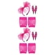 thumbnail image 1 of Sonducket 1 Juego de aros para el pelo coloridos, buena elasticidad, pendientes relámpago, diseño de ganchos para las orejas, aspecto atractivo Rosa roja 2Conjunto, 1 of 6