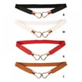thumbnail image 4 of Leather Skinny Women Double Loop Belt Thin Waist Belts for Dress Decoration, 4 of 5