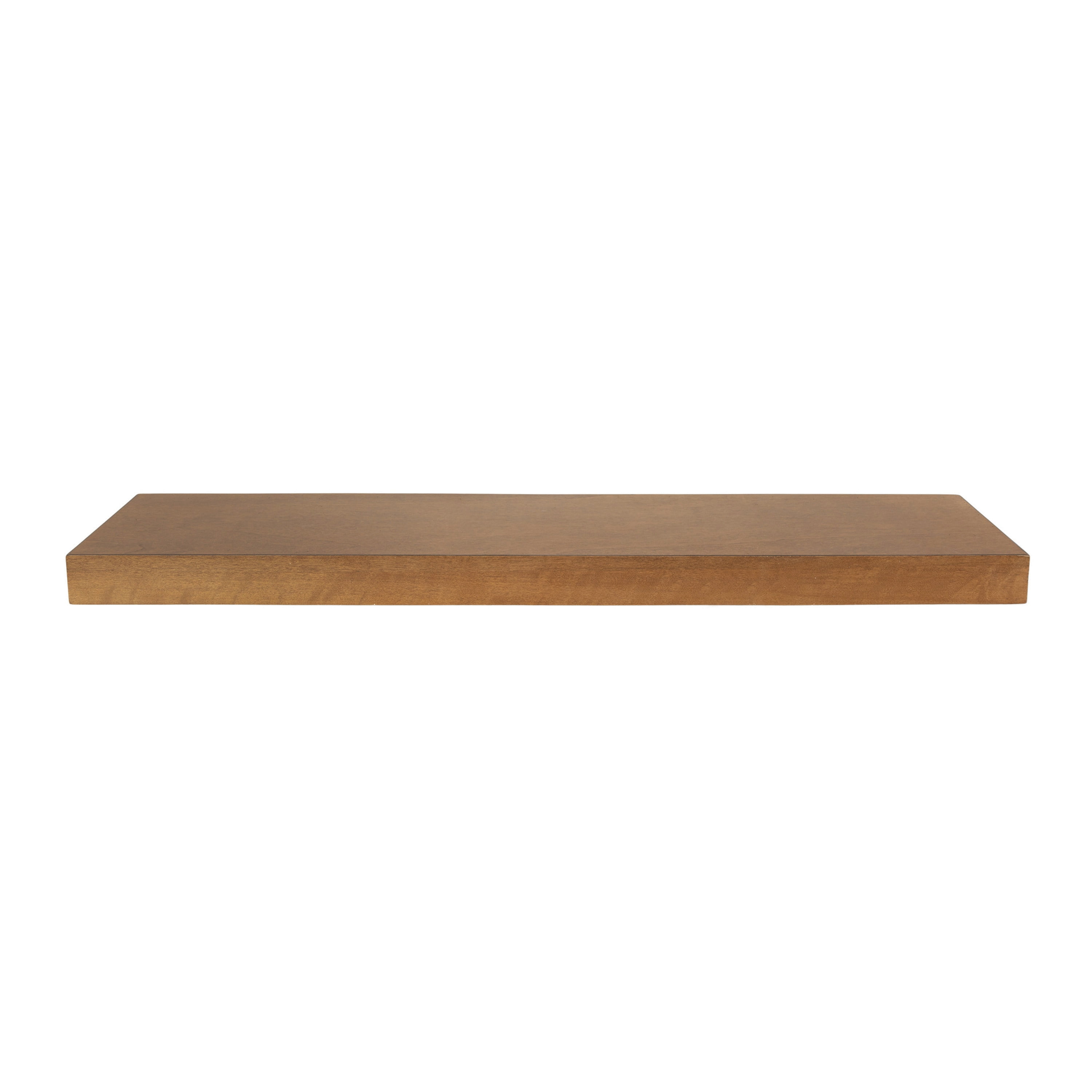 Kate and Laurel Havlock Modern Natural Floating Shelf, 36 x 8, Rustic Wood, Functional Bathroom and Kitchen Shelf for Storage and Display