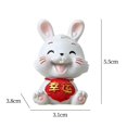 thumbnail image 1 of fastboy Chinese Rabbit Statue Bunny Figurine Craft for Holiday Store Decoration Lucky, 1 of 9