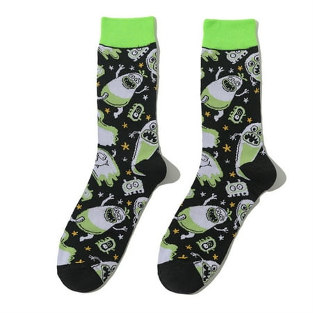 

Cartoon Cotton Crew Socks Cotton Crazy Design Socks for Men Anti-Odor Comfort 3