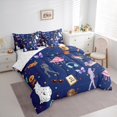 thumbnail image 3 of Manfei Fashion Music Gift Twin Bedding Sets 7-Piece,Musical Guitar Pinao Bedding Comforter Set,Butterfly Stars Print Sheet Sets For Princess,Microfiber Bedroom Decor, 3 of 8