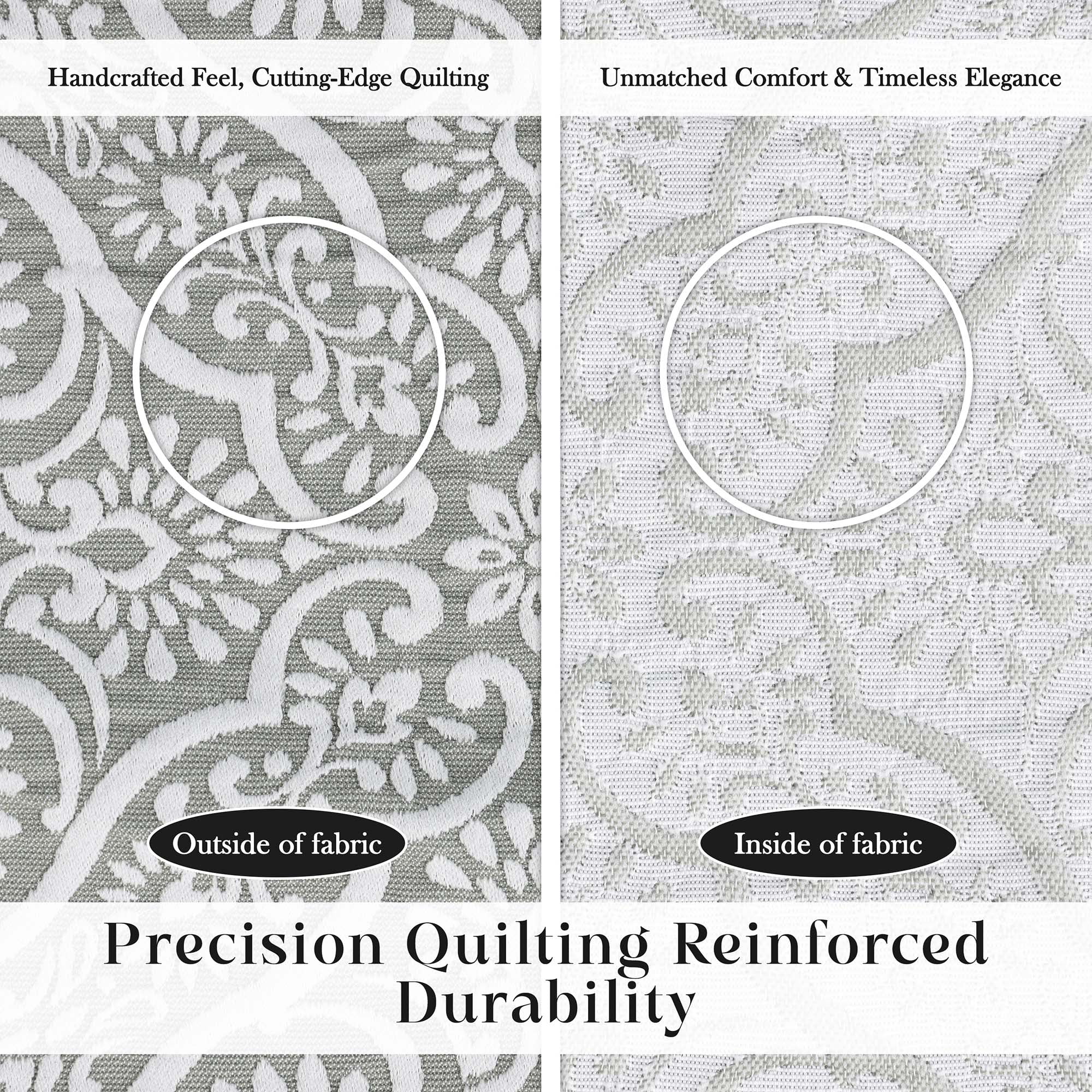 Superior Enzy Floral Matelasse Bedspread and Sham Set, 3-Piece Soft Textured Jacquard Bedspreads, Full, Sage