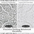 thumbnail image 5 of Superior Enzy Floral Matelasse Bedspread and Sham Set, 3-Piece Soft Textured Jacquard Bedspreads, Full, Sage, 5 of 9