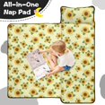 thumbnail image 4 of Sunflower and Bud Yellow Pattern Teens Toddler Nap Mat with Pillow, Sleeping Mat Bag for Preschool Daycare 59"x22", 4 of 6
