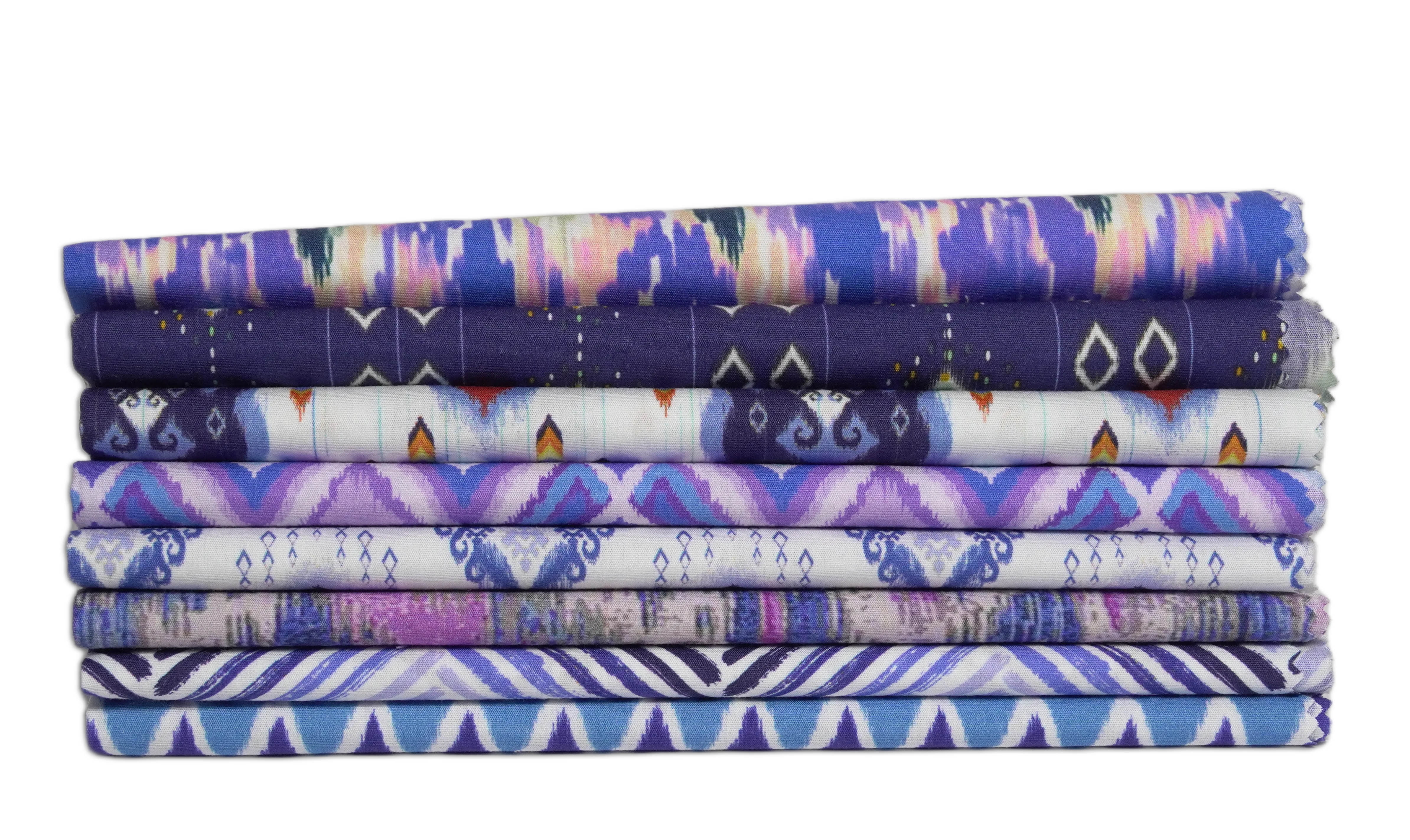 Soimoi 8 Pc Fat Quarter Bundle- Ikats Print 18"x 22" DIY Patchwork- 100% Cotton Pre-Cut Quilting Fabric Multicolor