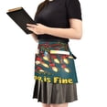 thumbnail image 2 of Yayeee Waist Apron with Pockets for Cooking Waterproof Half Server Aprons, Red Christmas Light, 2 of 7