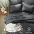 thumbnail image 3 of California King Size Bed in a Bag 7 Pieces,Dark Grey Cal King Comforter Set with Sheets,All Season Bedding Sets with Comforter,Pillow Shams,Pillowcases,Flat Sheet,Fitted Sheet, 3 of 6