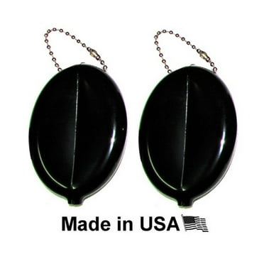Black Oval Squeeze Purses 2 units  | Hold Small Items, Change and Keys | Made in USA
