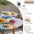 thumbnail image 3 of Hummingbird Round Tablecloth for 45-54 Inch Tables,Fitted Table Cover with Elastic Edge,Spring Farmhouse Oil Painting Sunflowers Waterproof Outdoor Table Cloth Protector for Patio Garden Dinner, 3 of 9