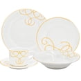 thumbnail image 1 of Juego Vajilla Completo, Diseño Moderno Grecas Doradas, Colección Elegant, 20 Piezas para 4 Personas Color Blanco y Dorado con Caja de Regalo, 1 of 6